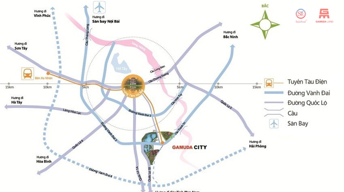 vị trí khu đô thị gamuda garden