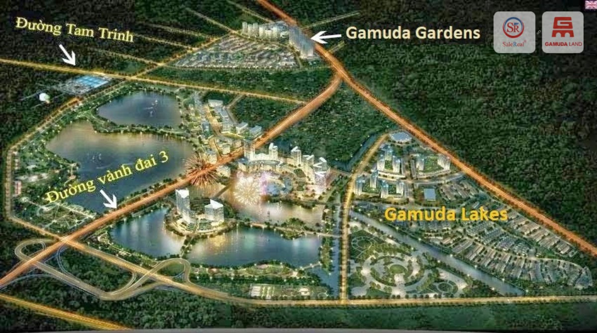 mặt bằng khu đô thị gamuda garden