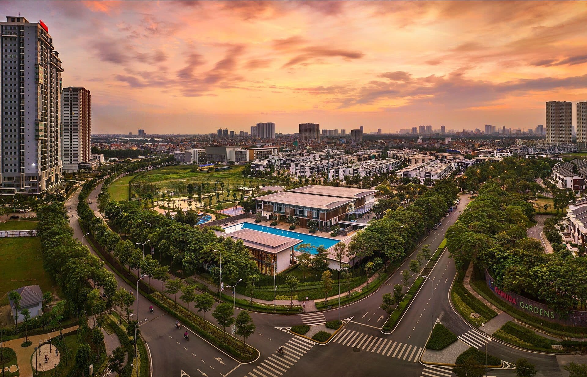 toàn cảnh khu đô thị gamuda garden