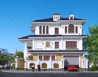 Biệt thự phong cách tân cổ điển 3 tầng tại KĐT Hồ Xương Rồng KT17078