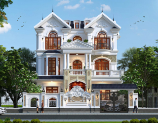 Mẫu biệt thự 3 tầng tân cổ điển 500m2 tại Quảng Ninh KT22103