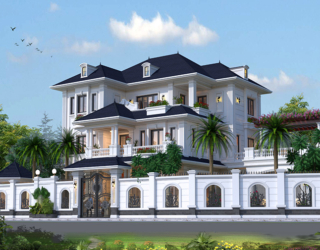 Mẫu biệt thự 3 tầng tân cổ điển 800m2 tại KĐT Nam Vĩnh Yên KT18136