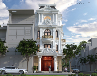 Thiết kế biệt thự đôi tân cổ điển mái Mansard tại Thanh Hóa KT24018