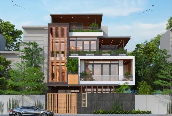 Thiết kế biệt thự hiện đại 4 tầng 800m2 tại Hà Nội KT23380
