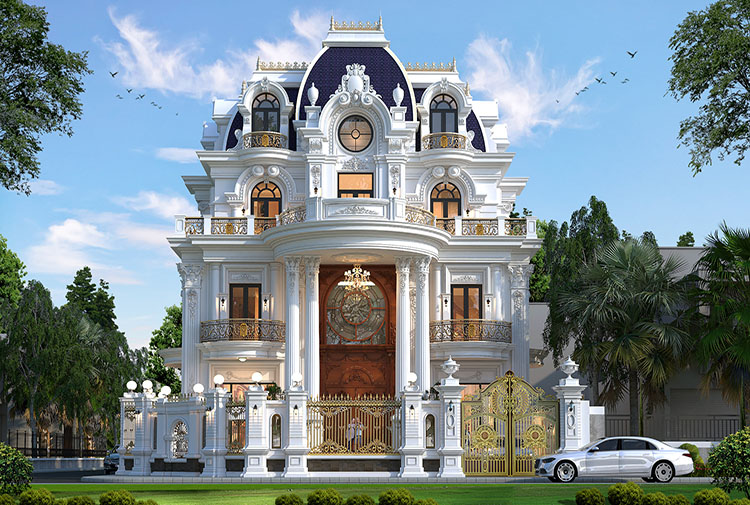 Thiết kế biệt thự tân cổ điển 3 tầng 700m2 tại Vũng Tàu KT23024