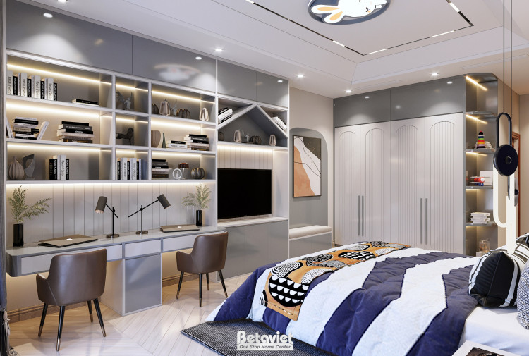 Mẫu nội thất phòng ngủ trẻ em phong cách hiện đại NT22209