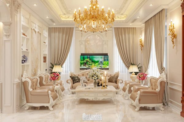 Thiết kế nội thất biệt thự tân cổ điển tại Quảng Ninh NT22103