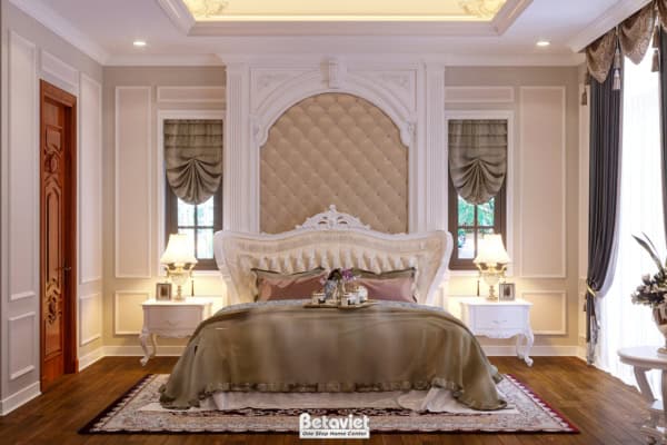 Mẫu thiết kế phòng ngủ tân cổ điển biệt thự NT22103