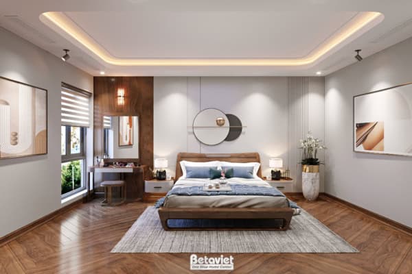 Nội thất phòng ngủ biệt thự hiện đại NT23101