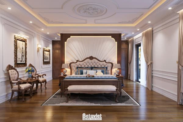 Nội thất phòng ngủ biệt thự tân cổ điển NT23123