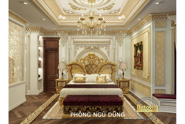 Nội thất phòng ngủ tân cổ điển biệt thự KĐT Ciputra NT22030