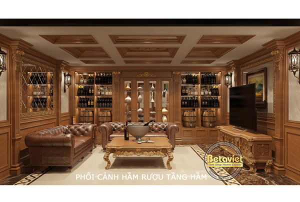Nội thất hầm rượu biệt thự KĐT Ciputra NT22030