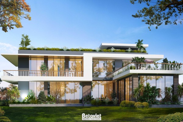 Thiết kế kiến trúc siêu biệt thự villa 4 phòng ngủ đẳng cấp