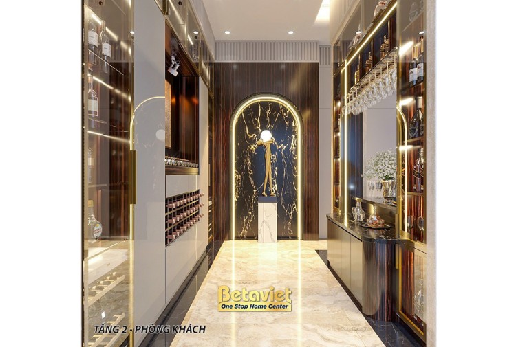 Thiết kế đại sảnh biệt thự Art Deco NT21194D