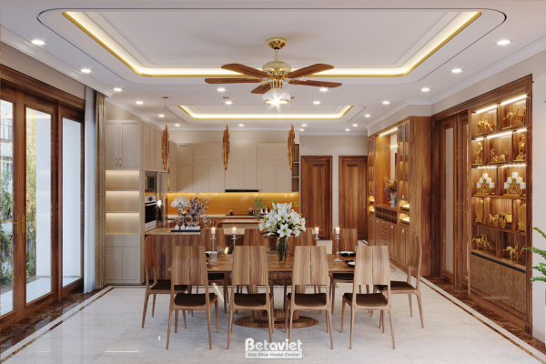 Thiết kế phòng ăn biệt thự hiện đại NT23013