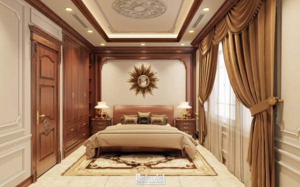 Thiết kế phòng ngủ biệt thự tân cổ điển NT21071