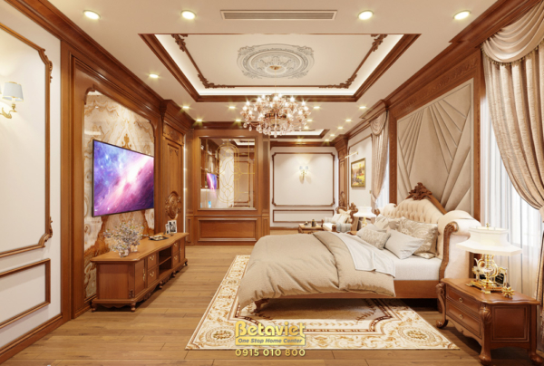 Thiết kế phòng ngủ biệt thự tân cổ điển NT22149