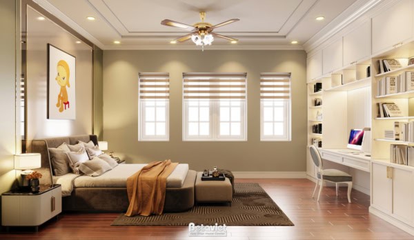 Thiết kế phòng ngủ trẻ em biệt thự tân cổ điển NT21071
