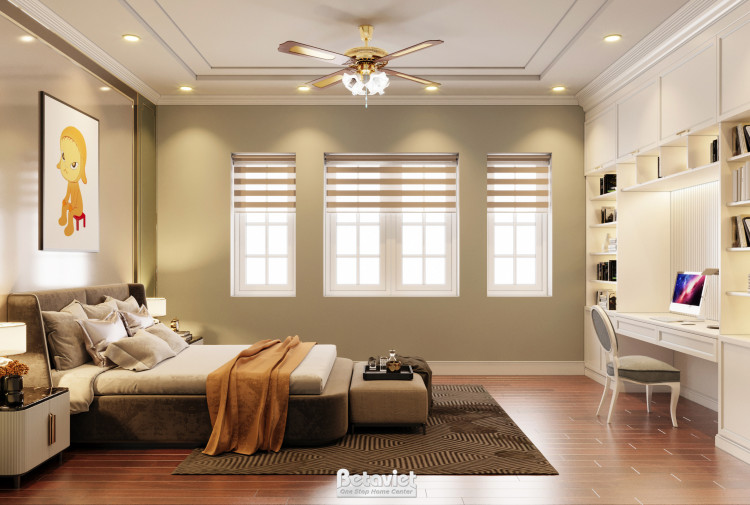 Thiết kế phòng ngủ trẻ em biệt thự tân cổ điển NT21071
