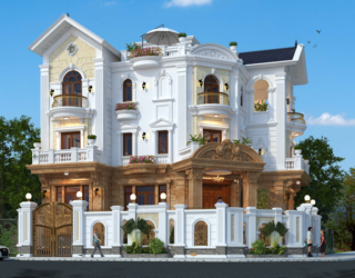 Mẫu biệt thự kiến trúc Pháp 2 mặt tiền 700m2 tại Vũng Tàu KT18036