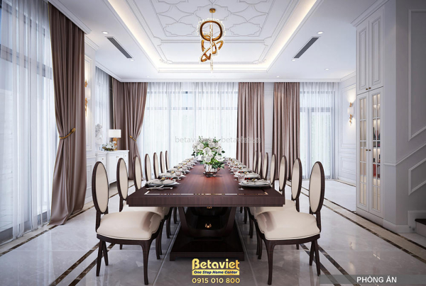 Mẫu nội thất phòng ăn Art Deco KĐT Xanh Villas NT22188