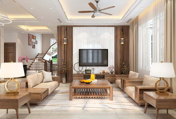 Thiết kế nội thất biệt thự phong cách hiện đại tại Sơn La NT19083