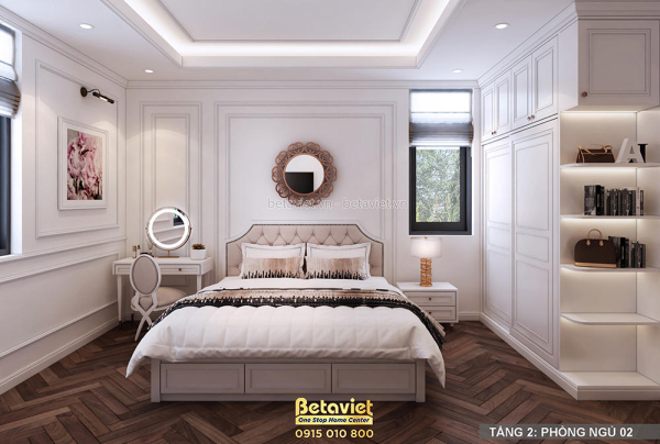 Mẫu nội thất phòng ngủ Art Deco KĐT Xanh Villas NT22188