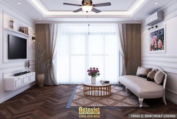 Mẫu nội thất phòng sinh hoạt chung Art Deco KĐT Xanh Villas NT22188