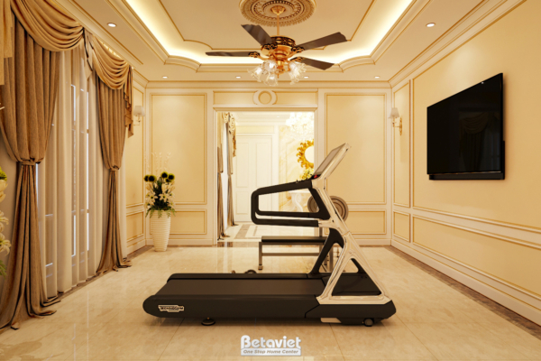 Mẫu nội thất phòng tập gym tân cổ điển biệt thự NT17091