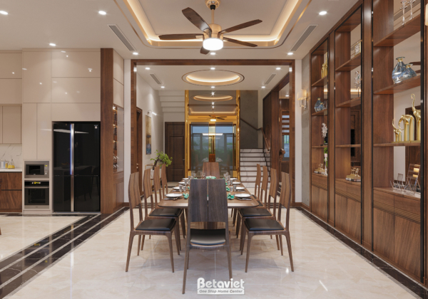 Mẫu phòng ăn biệt thự hiện đại KĐT Minh Phương NT22140