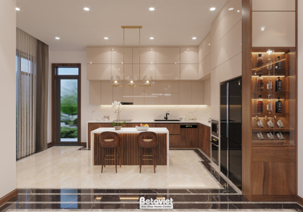 Mẫu phòng bếp biệt thự hiện đại KĐT Minh Phương NT22140