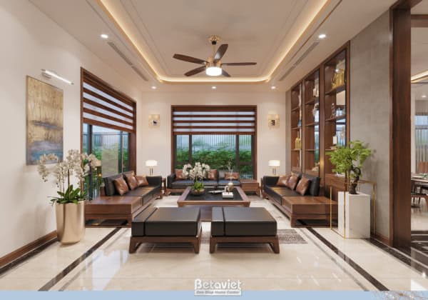 Mẫu phòng khách biệt thự hiện đại KĐT Minh Phương NT22140