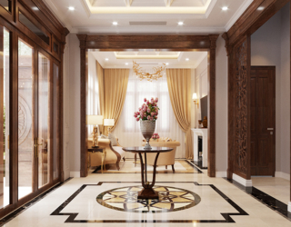 Mẫu nội thất biệt thự 3 phòng ngủ Art Deco tại Thái Bình NT19029
