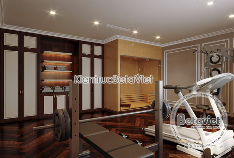 Mẫu thiết kế phòng gym tân cổ điển biệt thự NT16138