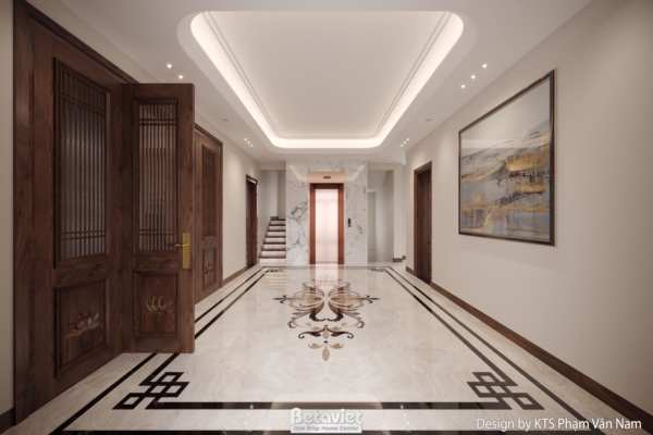 Mẫu thiết kế sảnh tầng tân cổ điển KĐT Văn Phú NT24408