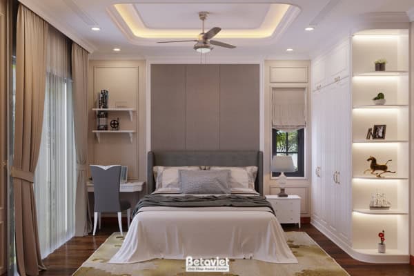 Phòng ngủ biệt thự tân cổ điển KĐT Đại Dương NT22095