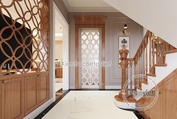 Thiết kế đại sảnh biệt thự tân cổ điển NT18124