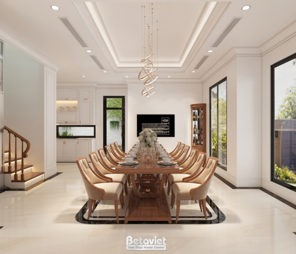 Thiết kế nội thất phòng ăn hiện đại KĐT Vinhomes Ocean Park NT22031