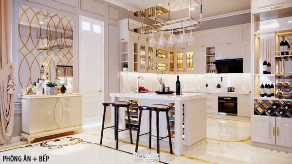 Thiết kế nội thất phòng bếp phong cách Art Deco NT20105