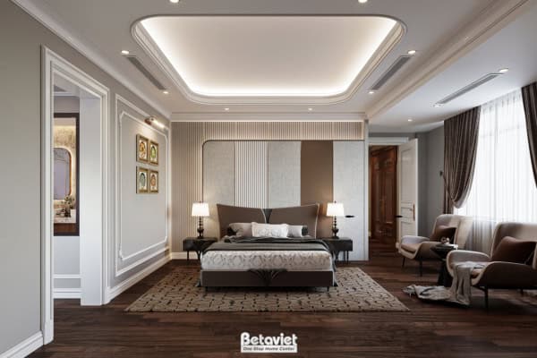 Thiết kế phòng ngủ biệt thự Art Deco KĐT East Center NT21106