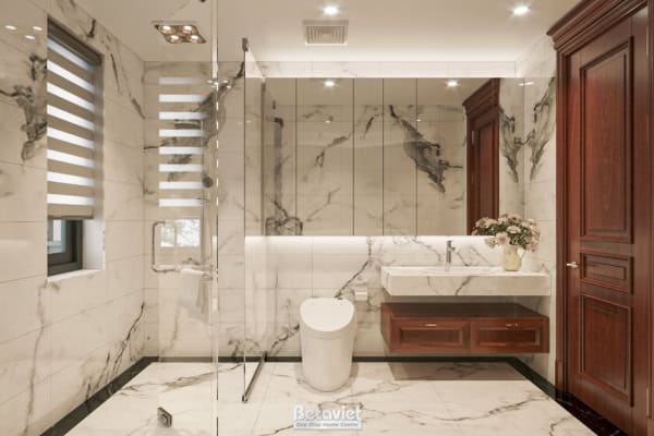 Thiết kế nội thất phòng tắm biệt thự tân cổ điển NT22108