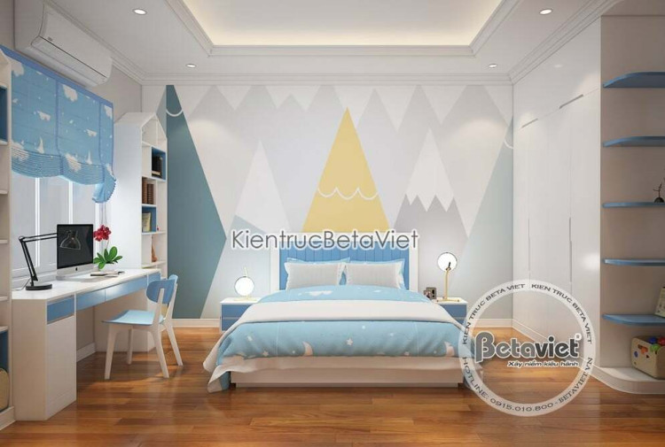 Thiết kế phòng ngủ trẻ em biệt thự tân cổ điển NT18008