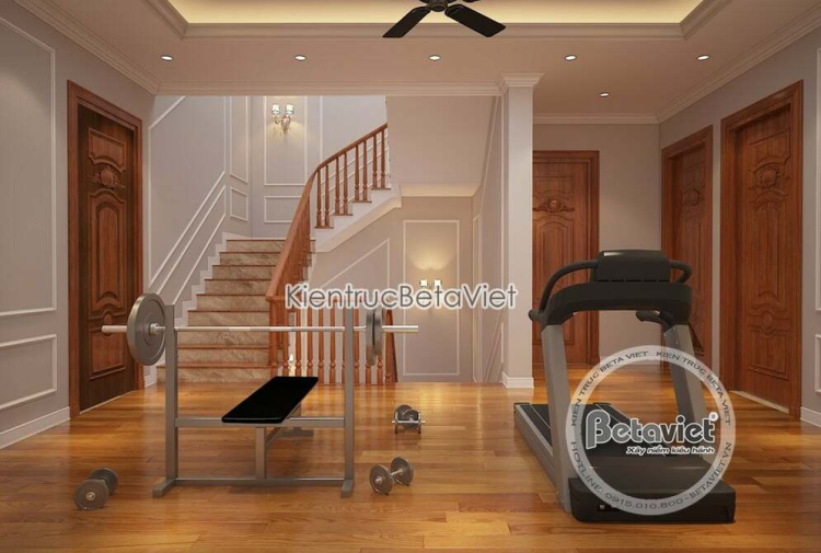 Thiết kế phòng tập gym biệt thự tân cổ điển NT18008