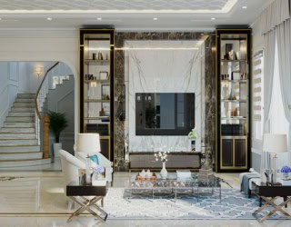 Thiết kế nội thất biệt thự phong cách Art Deco tại Kiên Giang NT20114