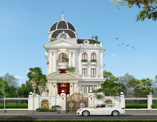 Mẫu thiết kế biệt thự lâu đài Pháp 900m2 tại Lạng Sơn KT18003