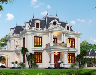 Mẫu dinh thự kiểu Pháp tân cổ điển 560m2 tại Thái Nguyên KT19035