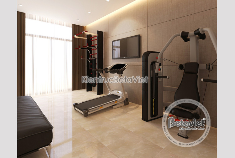 Mẫu nội thất phòng gym biệt thự hiện đại NT17033