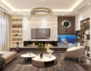 Thiết kế biệt thự nội thất hiện đại KĐT The Manor Central Park NT21127