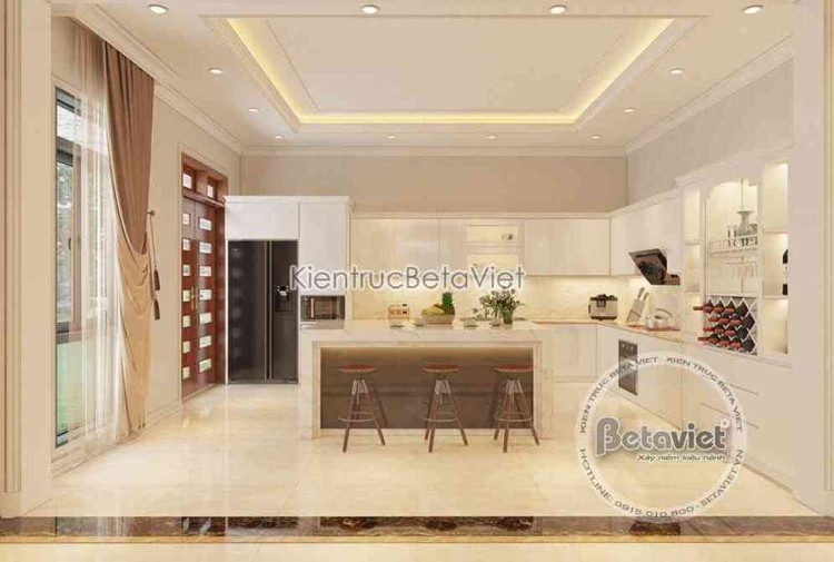 Thiết kế phòng bếp biệt thự KĐT Vinhomes Grand Park NT18096