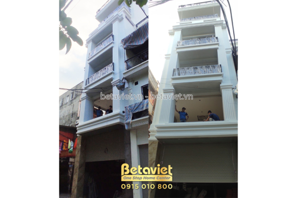 Thi công mẫu nhà phố 5 tầng hiện đại tại Hà Nội 